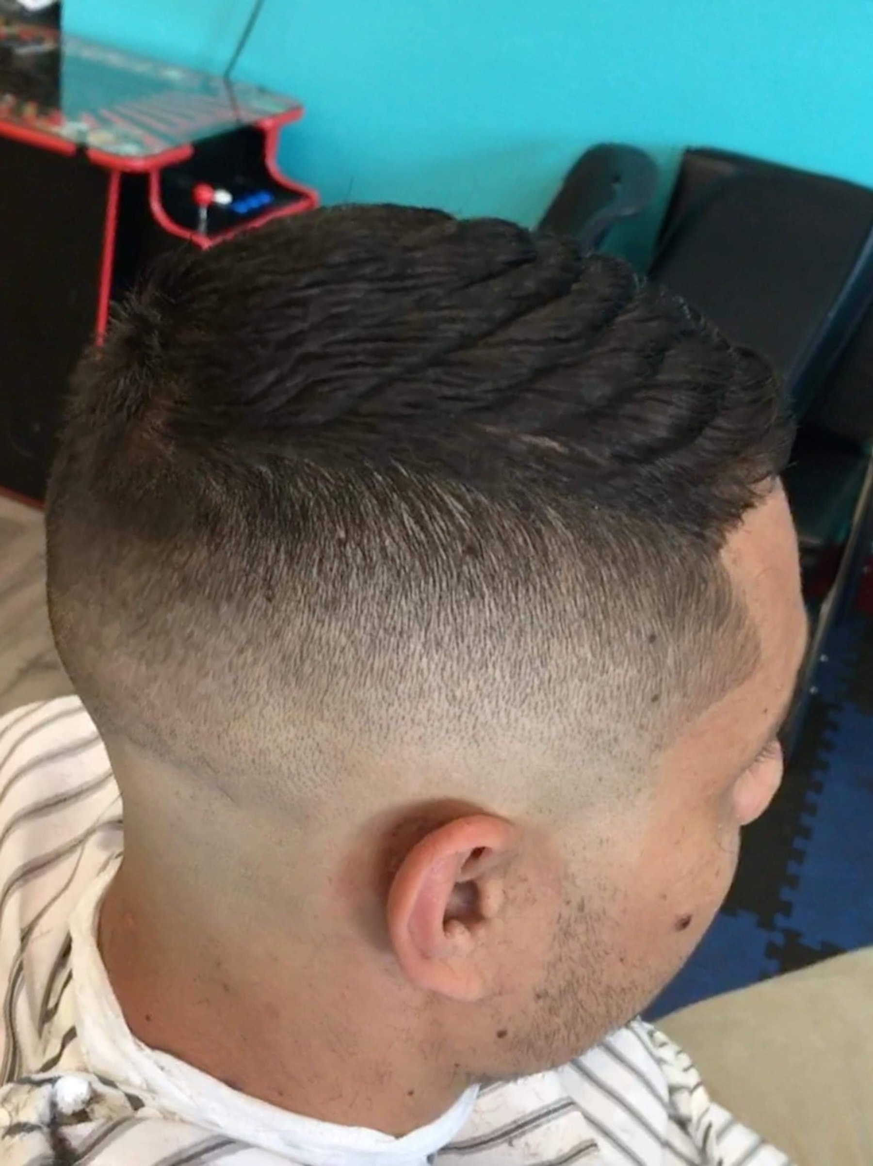 Finished skin fade and textured haircut